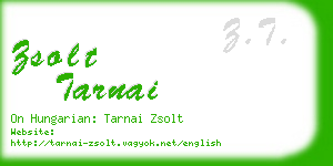 zsolt tarnai business card
